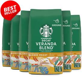 Coffee 445015238292 Ground Blonde Roast Decaf Veranda Blend 100% Arabica 6 Bags 12oz Us