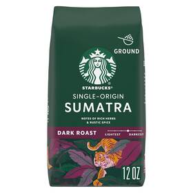 Coffee 445029332320 Ground Dark Roast Sumatra 100% Arabica 1 Bag 12 Oz