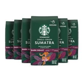 Coffee 445040630634 18 Ounce Sumatra Dark Roast Ground Pack Of 6 Bags