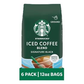 Coffee 445043082058 Ground Medium Roast Iced Blend Signature Black 100% Arabica 6