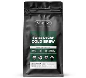 Coffee 711181102093 Organic Swiss Water Process Decaf Cold Brew Coarse Ground 1 Lb - Dark Roa