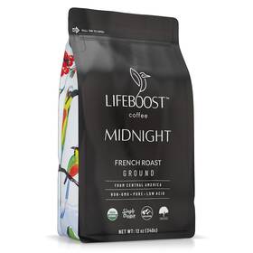 Coffee 726084513075 Midnight French Roast Ground - Non-gmo Single Origin Usda Organic Low Aci