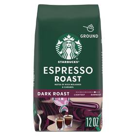 Coffee 744110050943 Ground Dark Roast Espresso 100% Arabica 1 Bag 12 Oz