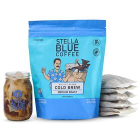Coffee 744110060034 Cold Brew Arabica Big Cat Blend 6 Ready-to-brew Packets Enriching Caram