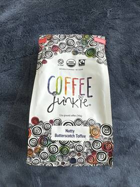 Tyc83616 Coffee Junkie Organic Nutty Butterscotch Toffee-ground 12 Oz