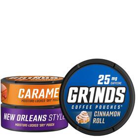 Coffee Pouches 445038177189 New 3 Can Sampler Caramel Orleans Cinnamon Roll 1 Pou
