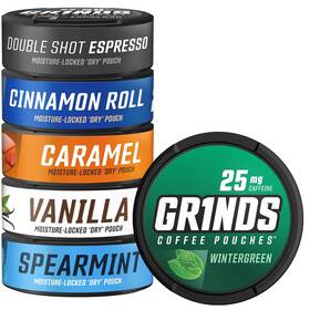 Coffee Pouches 705353451904 6 Can Sampler Caramel Espresso Cinnamon Roll Vanilla Wint