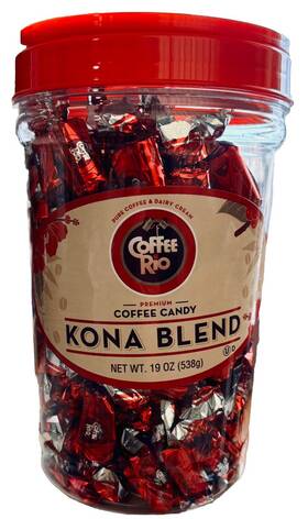 Coffee Rio 072965641574 Hawaii Premium Kona Blend Candy 19oz. Jar Aloha Gourmet