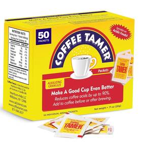Coffee-tamer 736211638076 Acid Reducing Granules 50 Pack Box - Reduces Acids