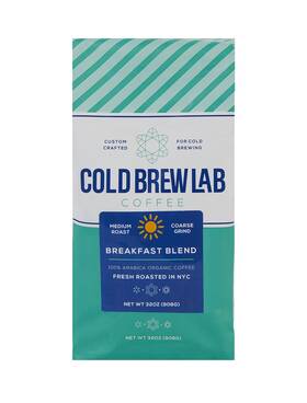 Cold Brew Lab 853718008642 Organic Breakfast Blend Coffee Coarse Ground Medium Roast 2 Lb