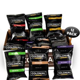 Colonial International Coffee 012325006650 Packets Pre Ground Packs Assorted Variety Pack Medium