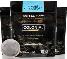 Colonial International Coffee 012325008692 Brand New Intl Soft Pods Light Roast 3pack 54 Count Free S/h