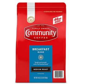 11401 Community Coffee Medium Roast Ground Breakfast Blend 46 Oz. Select Type