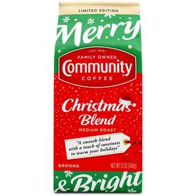 Community Coffee 035700018871 Christmas Blend Ground Medium Roast 12 Oz Bag