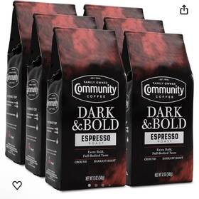Community Coffee 035700019526 Dark And Bold Intense Blend 72 Ounces Roast Ground