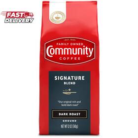 Community Coffee 313098363361 Premium Ground Signature Blend Dark Roast 12 Ounce P