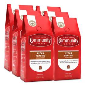 Community Coffee 313099275212 Pecan Praline Medium Roast Premium Ground 12 Oz. 6-pack