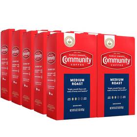 Community Coffee 445021344376 Medium Roast Ground Vacuum Packed 16 Ounce Bags Pack O