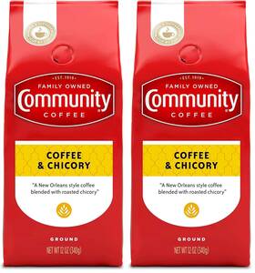 Community Coffee 445026116145 And Chicory Medium-dark Roast Ground 12 Oz Pack Of 2
