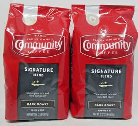 Community Coffee 726084346192 2pk Signature Blend Ground Dark Roast 32oz Each