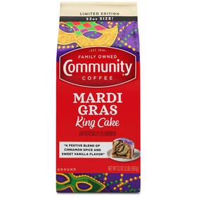 7691 Community Coffee Ground Mardi Gras King Cake 32 Oz