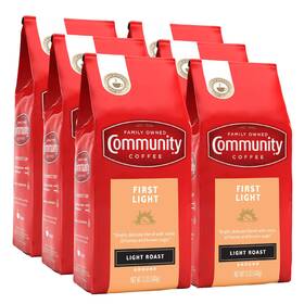 B0f44vjc2k Community Coffee First Light Blend 6-pack 12oz Ground Roast