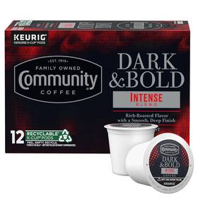 Community Coffee Company 313054083029 Dark And Bold Intense Blend 12 Count Pods Roast Comp