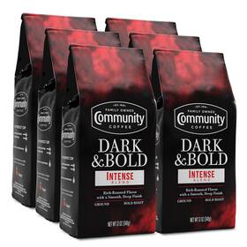 Community Coffee Company 445002086066 Dark And Bold Intense Blend 72 Ounces Roast Ground