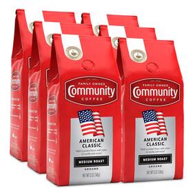 Community Coffee Company 445041582567 American Classic Ground Medium Roast 12 Ounce Bag Pack