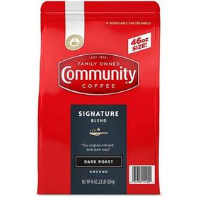 Ds-980280780 Community Coffee Ground Dark Roast Signature Blend 46 Oz
