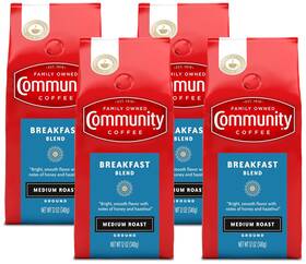 Company 313092489432 Breakfast Blend 12 Ounces Medium Roast Ground Coffee Ounce Bag Pack Of 4
