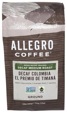 Company 744110539219 Coffee Decaf Colombia El Premio De Timana Ground 12 Ounce