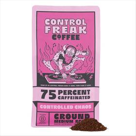 Control Freak Coffee 665080280393 75 Caffeine Ground Bold Low Blend Freshly Roasted 32 Oz