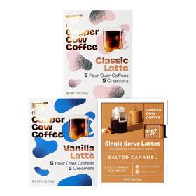 Copper Cow Coffee 445047422454 Premium Vietnamese Classic Vanilla Salted Caramel Latte