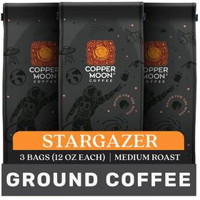 Copper Moon 081839001888 Coffee Stargazer Medium Roast Ground 3 X 12oz