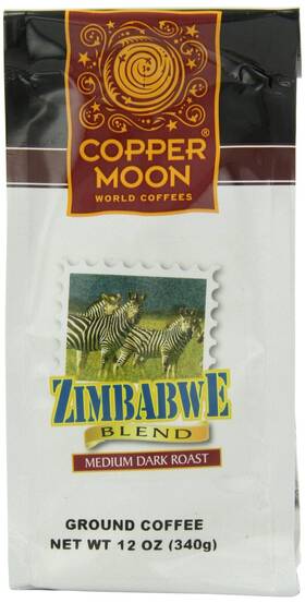 Copper Moon 899430001691 Zimbabwe Coffee Ground 12-ounce Bags Pack Of 3