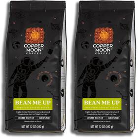 Copper Moon Coffee 445009212222 Light Roast Ground Bean Me Up 12 Ounce Bag Pack Of 2