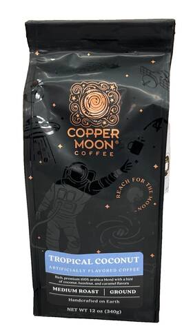 Copper Moon Coffee 899430001622 Tropical Coconut Medium Roast Ground 12 Oz