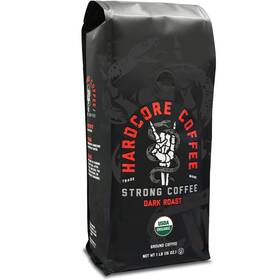 Copper Moon Coffee Map 445028220222 High Caffeine Hardcore Ground - Strong Roast 16 Oz Bag