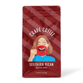 Crave Beverages 810683023674 Flavored Ground Coffee Bag Southern Pecan Flavorful And Fun Brew Made Wit