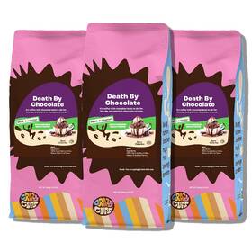 Crazy Cups 313045499419 Flavored Ground Decaf Chocolate Coffee Decaffeinated Death 3 Pack