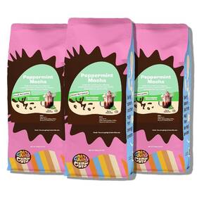 Crazy Cups 810086995936 3 10 Oz Pack Flavored Ground Decaf Peppermint Mocha Coffee Ice