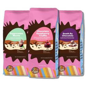 Crazy Cups 810086998210 Chocolate Lovers Ground Coffee Variety Pack 3 Flavo