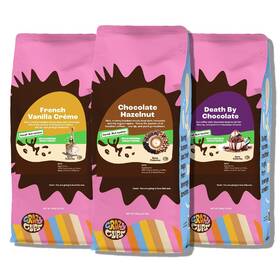 Crazy Cups 813957025640 Decaf Flavored Ground Coffee Variety Pack Includes Chocolate Hazelnut Frenc