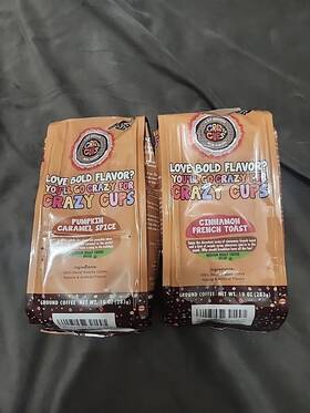 Crazy Cups 813957026807 2 X Flavored Ground Coffee French Toast/ Pumpkin 10 Oz Ech Bb 3/2024