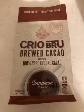 Crio Bru 850017552210 Brewed Cacao Inch Cinnamon Flavored 10oz Coffee Alternative