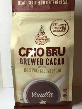 Crio Bru 850017552395 Brewed Cacao Ground Coffee Substitute Vanilla Flavored 1.5 Lb