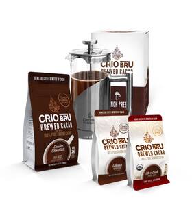 Crio Bru 850017552739 Double Chocolate Welcome Starter Set With Little Bag Bundle Natural Healthy