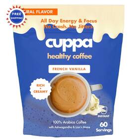 Cuppa Healthy Coffee 850071966060 French Vanilla - Great Tasting Medium Roast With Mushrooms