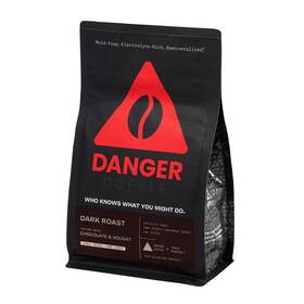 Danger Coffee 855948007846 Dark Roast 10.9 Ounce - Mold Free Lab Tested Ground